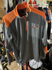 Auburn Tigers Pullover Mens Large Pullover Blue Gray Long Sleeve 3/4 Zip - Picture 1 of 15