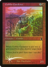 MTG - Urza's Destiny FOIL Goblin Gardener!  Slightly Played!  FREE SHIPPING!