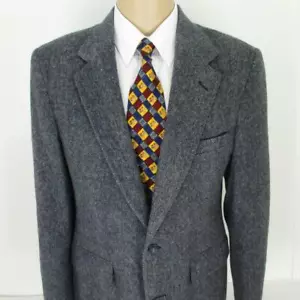 40L Charles Klein Gris Multicolor Lana Tweed 2Btn Chaqueta Hombre Sport Abrigo - Imagen 1 de 8