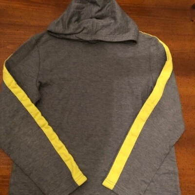 Camisa con capucha manga larga Urban Pipeline gris y amarillo neón para niños - talla L Foto 1 de 4