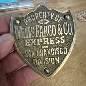 Wells Fargo Strong Box San Francisco California Cowboy Pony Express 16+ POUNDS! - Picture 1 of 11