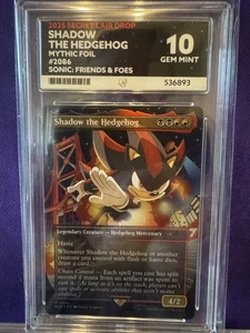 MTG Rainbow Foil Secret Lair Shadow The Hedgehog 2086 Mythic - GRADED PERFECT - Picture 1 of 4