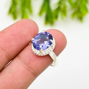 Iolite Gemstone 925 Sterling Silver Ring Handmade Jewelry Ring For Gift - Picture 1 of 4