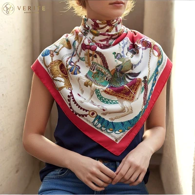 RARO VINTAGE HERMES bufanda de seda "Le Timbalier" Carre 90 por Marie... - Imagen 1 de 4