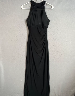 Lauren Ralph Lauren Black Evening Gown Womens Size 2P Sleeveless Beaded - Image 1 of 4