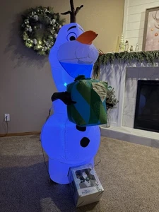 Disney Frozen Olaf 5.5' LED Lighted Christmas Inflatable Gemmy 2017 - Picture 1 of 2