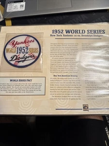 WILLABEE & WARD 1952 NEW YORK YANKEES WORLD SERIES PATCH AND PAGE. Baseball - Picture 1 of 6