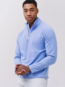 NWT Peter Crown Crafted Flex Adapt Half Zip Pullover Tahoe Blue Large $230 - Picture 1 of 5