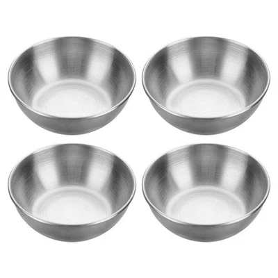  4 Pcs Piccola Ciotola Di Metallo Ciotole Preparazione in Acciaio Inossidabile - Immagine 1 di 4