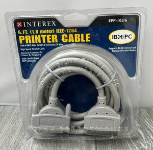 Interex IEEE-1284 EPP-103/6 6FT High Speed Parallel Printer Cable - Picture 1 of 7