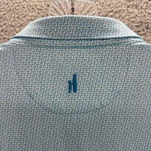 Johnnie O Polo Shirt Mens XXL 2XL Blue Geometric Golf Performance Polo Shirt - Picture 1 of 12