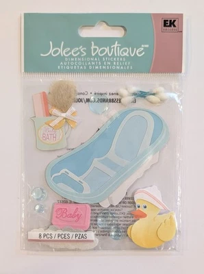 Jolee's Baby Bath Time Fun Tub Rubber Duckie Soap Bubbles Scrapbooking Stickers - Image 1 of 2
