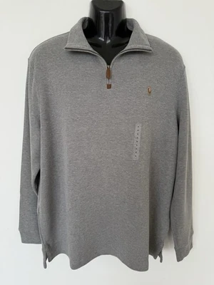 POLO RALPH LAUREN Designer Half Zip Knit Jumper / Sweater Grey Size XL - Image 1 of 4