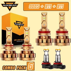 AUXBEAM Combo White LED Headlights Bulbs Kit For Toyota Camry 2007 2008-2014 - Picture 1 of 12