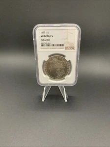 1879 P Morgan Silver Dollar Graded AU Details Cleaned By NGC - Picture 1 of 3