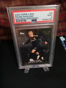 2020 Topps X BVB Borussia Dortmund - #25 Erling Haaland PSA 9 - Picture 1 of 3