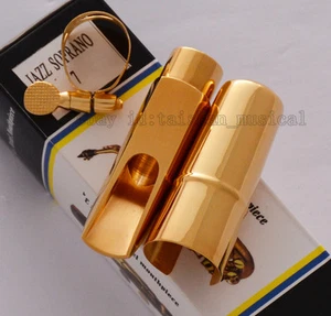 Sassofono soprano soprano in metallo placcato oro di alta qualità sax BB taglia 7 - Foto 1 di 4