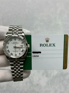 Rolex Datejust 36 126234 with Card Stainless Steel & 18K White Gold 36mm Jubilee - Picture 1 of 5