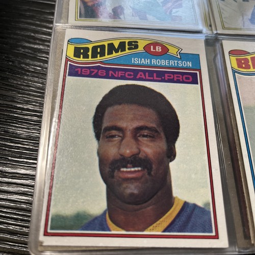 1977 Topps Football Isiah Robertson Los Angeles Rams #430 1976 All Pro ...