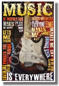 Music Is Everywhere - Póster de música NUEVO - Imagen 1 de 1
