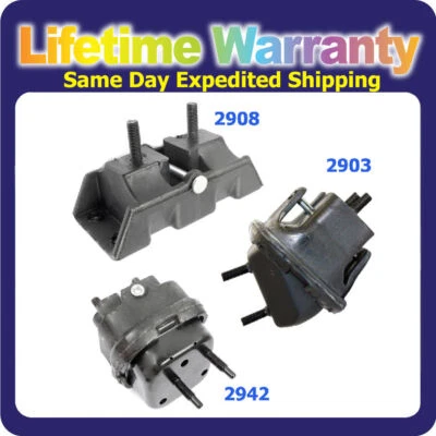 New For 1998-2004 Chrysler Concorde 2.7L Engine Motor Mount Set 2903 2908 2942 - Image 1 of 4