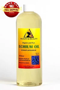 ECHIUM SEED OIL ORGANIC REFINED COLD PRESSED PREMIUM FRESH PURE PRIME 16 OZ - Picture 1 of 12