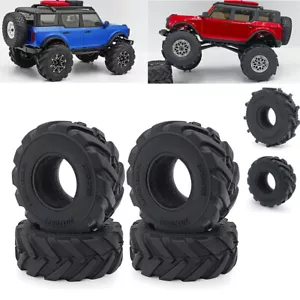 4Pcs 1.0" RC Rubber Wheel Mud Tires 54mm/62mm for RC Axial SCX24 TRX4-M - Picture 1 of 19