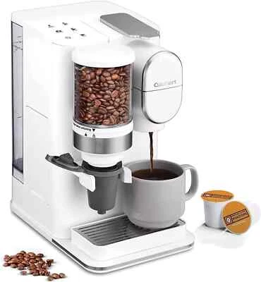 Cuisinart Single Serve Coffee Maker Machine Coffee Grinder 48 oz White DGB-2W - Image 1 of 4