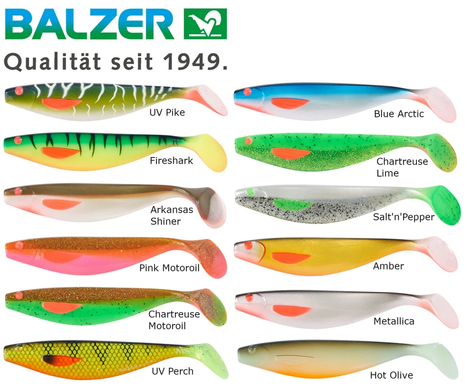 Balzer Shirasu Booster Shad - Gummifisch, Gummishad, Softbait für Hecht & Zander - Bild 1 von 1