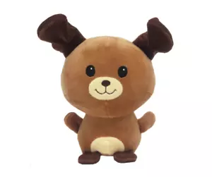 Fuzzy Friends Cagnolino Marrone, 6 Pollici Peluche Testa Grande Amici - Foto 1 di 1