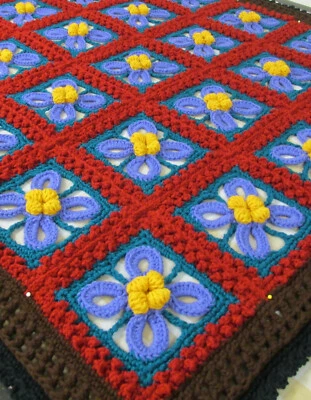 SKERIN KNITTING AND CROCHET Crochet Afghan Pattern "Colors on Hand for Rosanna"