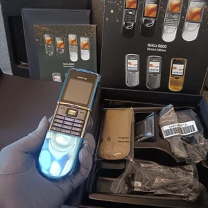 LUXURY RARE Nokia 8800 Sirocco Blue Edition 8800d Unlocked 2G GSM Mobile Phone - Afbeelding 1 van 23