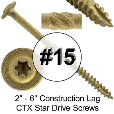 #15 Tornillo de retardo de construcción exterior recubierto Torx/Star Drive Tornillo estructural  Foto 1 de 4