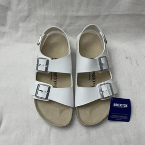 Birkenstock White Sandals Size 41 EU 10-10.5 US NWOB - Picture 1 of 4