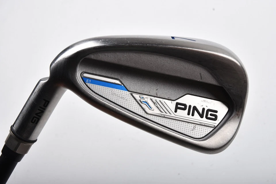 Left Hand Ping i E1 #7 Iron / Blue Dot / Stiff Flex Ping TFC 189 Shaft / Demo - Image 1 of 4