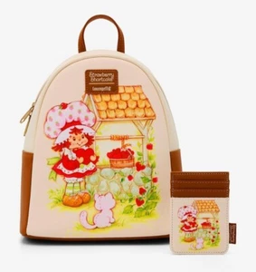 Mochila y tarjetero Loungefly Strawberry Shortcake Herats Wishing Well ¡NUEVO CON ETIQUETAS! - Imagen 1 de 9