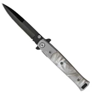 MTech USA Tactical Folding Knife Black Blade Simulated Mother Pearl MT-343S - Picture 1 of 1