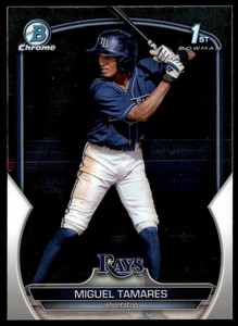2023 Bowman Chrome Prospects Miguel Tamares Tampa Bay Rays #BCP-179