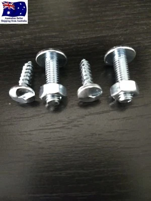 4 x ANTI THEFT NUMBER PLATE SECURITY SCREWS NUTS BOLTS ONE WAY FREE POST - image 1 of 4