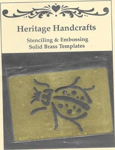 HERITAGE HANDCRAFTS Solid Brass Stencil Templates Lady Bug - Picture 1 of 1