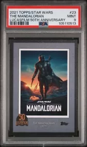 THE MANDALORIAN * PSA 9 * 2021 TOPPS STAR WARS LUCASFILM 50th ANNIVERSARY #23 - Picture 1 of 4