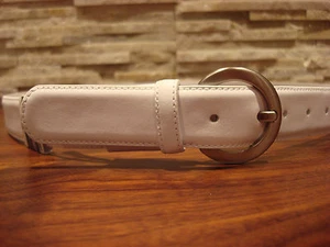NIKE GOLF WOMEN'S LARGE G FLEX WHITE NAPPA LEATHER BELT - BRAND NEW $80 - Picture 1 of 12