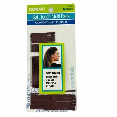 Conair All Hair Bobby Pins, Brown, 60 count - Image 1 of 2
