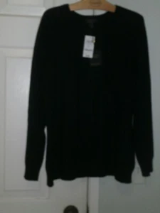 Cashmere Black 1X Pullover Sweater By Charter Club W/Tags - Picture 1 of 4