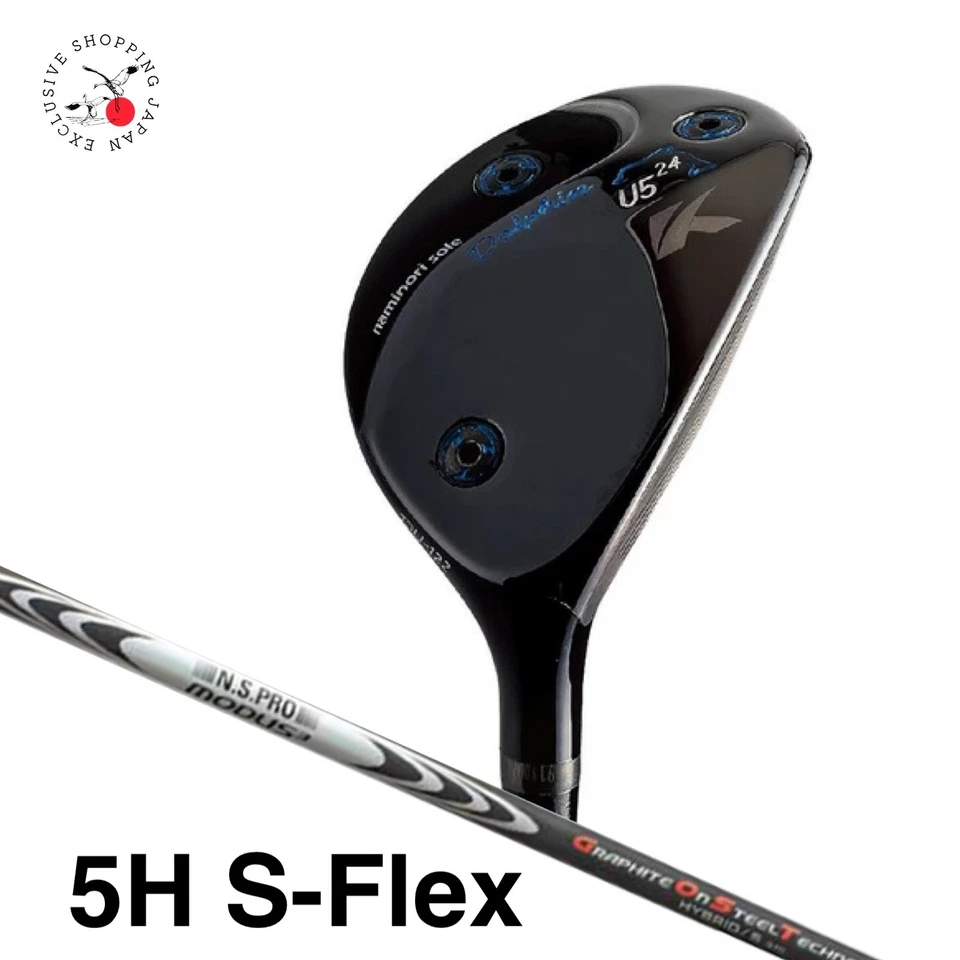 Kasco DU-122 Dolphin Black Utility Hybrid 5H S-Flex N.S.PRO MODUS3 HYBRID 350 Foto 1 de 4