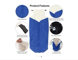 Rollstuhldecke, Fleece gefütterte wärmere Abdeckung für Rollstuhl warm halten Bein - Bild 1 von 4