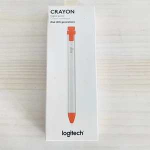 Logitech Crayon Digital Pencil iPad 6th Generation Untested White Orange - Bild 1 von 5