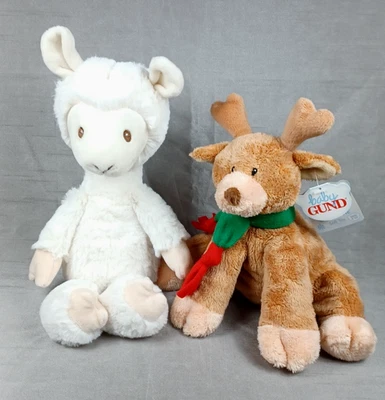 Gund Baby Llama Reindeer Plush Toothpick Candycane Lot Stuffed Animal Toy - Image 1 of 4