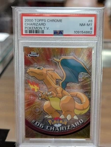 2000 TOPPS CHROME POKEMON T.V. CHARIZARD PSA 8 NM-MT! Beauty FREE SHIPPING!! - Picture 1 of 2