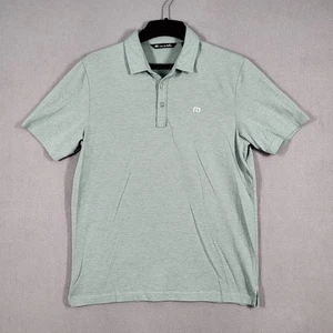 Camisa Polo Travis Mathew Para Hombre L Verde Rayas Manga Corta Golf Rendimiento - Imagen 1 de 10
